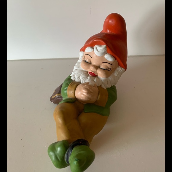 Vintage 1973 Ceramic Hand-Painted Garden Gnome